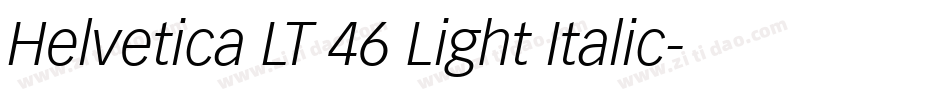 Helvetica LT 46 Light Italic字体转换